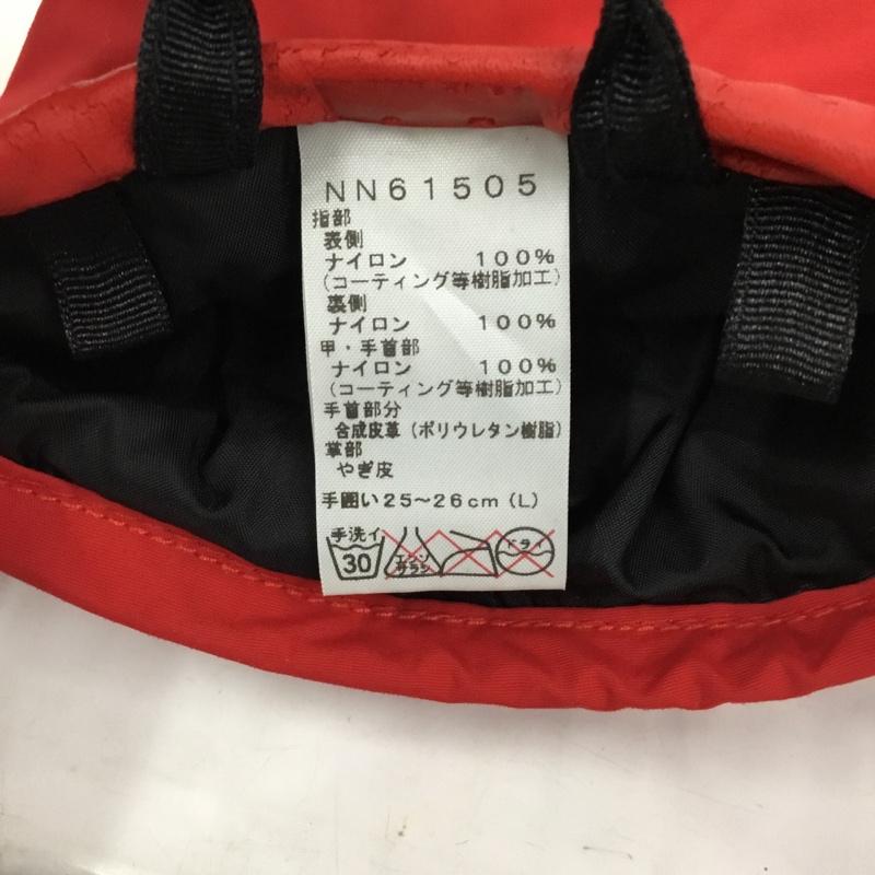 ザノースフェイス THE NORTH FACE ファッション小物 手袋 NN61505 マウンテン GTX グローブ ロゴ、文字 黒 / ブラック / X 赤 / レッド / メンズ USED 古着 中古 10105257