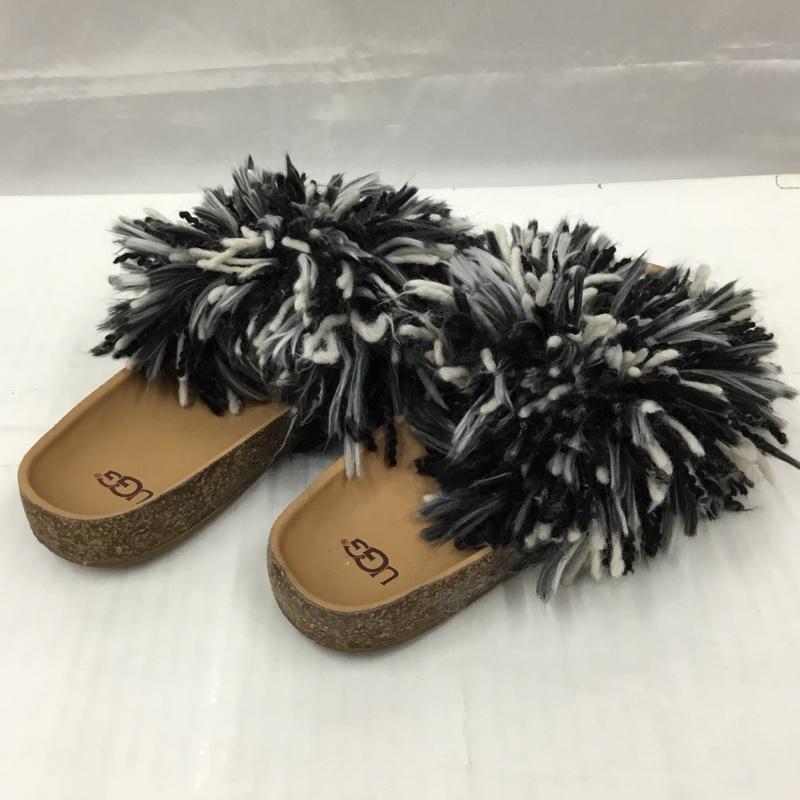 アグ UGG サンダル サンダル 1020079 Cindi フリンジ 22cm 22.0cm 無地 白 / ホワイト / X 黒 / ブラック / X 灰 / グレー / レディース USED 古着 中古 10105262