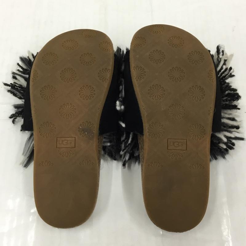 アグ UGG サンダル サンダル 1020079 Cindi フリンジ 22cm 22.0cm 無地 白 / ホワイト / X 黒 / ブラック / X 灰 / グレー / レディース USED 古着 中古 10105262