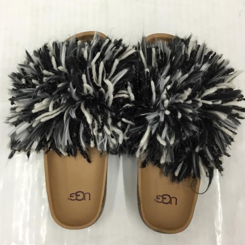 アグ UGG サンダル サンダル 1020079 Cindi フリンジ 22cm 22.0cm 無地 白 / ホワイト / X 黒 / ブラック / X 灰 / グレー / レディース USED 古着 中古 10105262