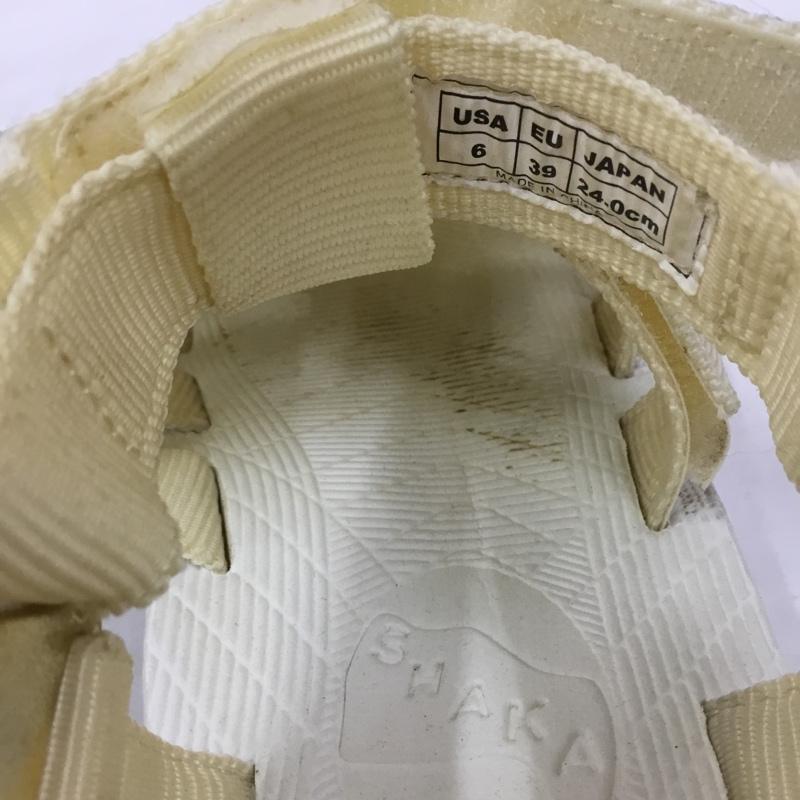 シャカ SHAKA サンダル サンダル Another Edition 15th 別注 24cm 24.0cm ロゴ、文字 白 / ホワイト / レディース USED 古着 中古 10105263
