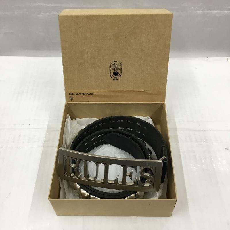 ダブルタップス WTAPS ベルト・バックル ベルト 171RCDT-AC01 スタッズベルト 箱有 ロゴ、文字 黒 / ブラック / X 銀 / シルバー / メンズ USED 古着 中古 10105284