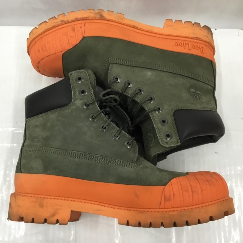 ビリオネア・ボーイズ・クラブ BILLIONAIRE BOYS CLUB ブーツ ショートブーツ A5SAP Bee Line Timberland 28cm 箱有 28.0cm ロゴ、文字 カーキ / カーキ / X 橙 / オレンジ / メンズ USED 古着 中古 10105296