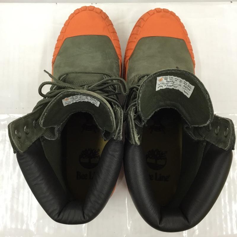 ビリオネア・ボーイズ・クラブ BILLIONAIRE BOYS CLUB ブーツ ショートブーツ A5SAP Bee Line Timberland 28cm 箱有 28.0cm ロゴ、文字 カーキ / カーキ / X 橙 / オレンジ / メンズ USED 古着 中古 10105296