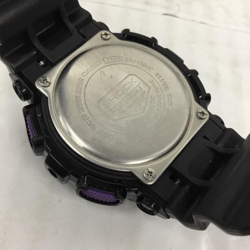 ジーショック G-SHOCK 腕時計 アナログ(クォーツ式) GA-110HC Hyper Colors ロゴ、文字 黒 / ブラック / X 紫 / パープル / X 青 / ブルー / メンズ USED 古着 中古 10105302