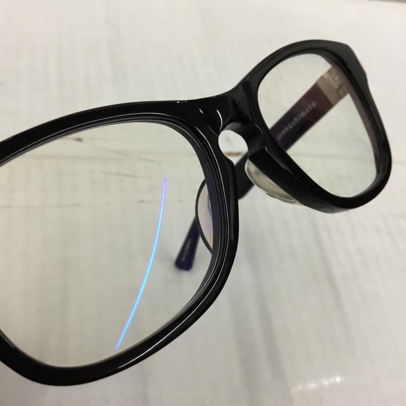 ジュンハシモト junhashimoto めがね・サングラス めがね OWNDAYS 伊達めがね 無地 黒 / ブラック / X 銀 / シルバー / メンズ USED 古着 中古 10105305