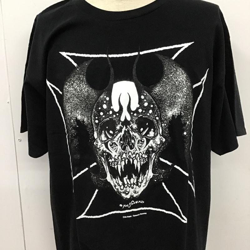 ギルダン GILDAN Tシャツ 半袖 半袖カットソー プリントTシャツ クルーネックカットソー XXL プリント 黒 / ブラック / メンズ USED 古着 中古 10105311