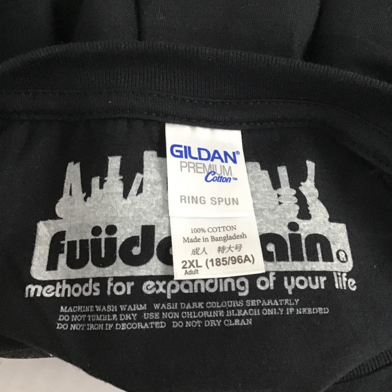 ギルダン GILDAN Tシャツ 半袖 半袖カットソー プリントTシャツ クルーネックカットソー XXL プリント 黒 / ブラック / メンズ USED 古着 中古 10105311