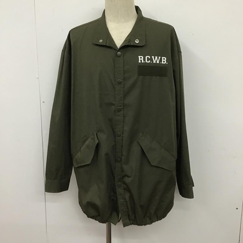 ロデオクラウンズ Rodeo Crowns ジャケット、上着 ジャケット、ブレザー 421AAW30-0830 スナップボタン ミリタリーコート ノーカラーカジュアルジャケット L ロゴ、文字 カーキ / カーキ / メンズ USED 古着 中古 10105327