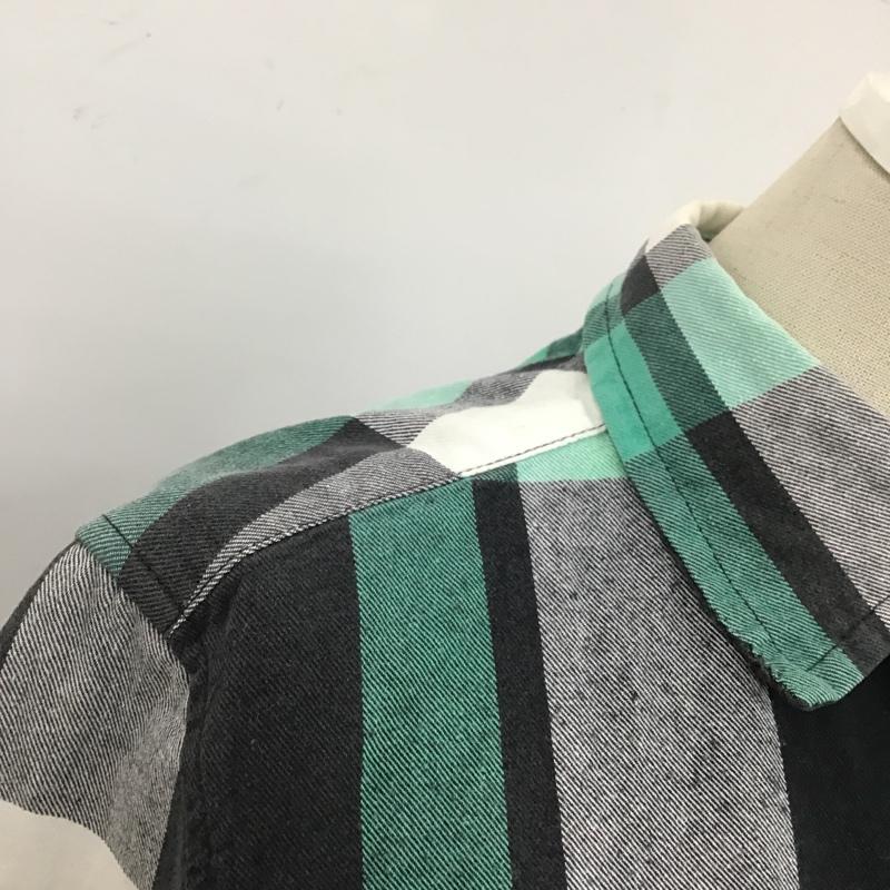 トミーガール tommy girl シャツ、ブラウス 長袖 長袖シャツ チェックシャツ カラーシャツ カジュアルシャツ S ロゴ、文字 X チェック 白 / ホワイト / X 黒 / ブラック / X 緑 / グリーン / レディース USED 古着 中古 10105337