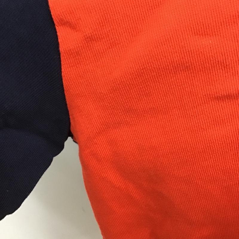トミー ジーンズ TOMMY JEANS カットソー 半袖 半袖カットソー ジップアップカラーカットソー Tシャツ M 無地 紺 / ネイビー / X 赤 / レッド / レディース USED 古着 中古 10105339