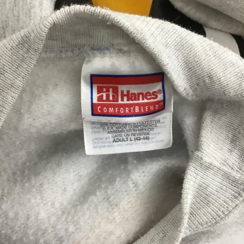 ヘインズ HANES トレーナー 長袖 スウェット トレーナー L プリント 灰 / グレー / メンズ USED 古着 中古 10105343
