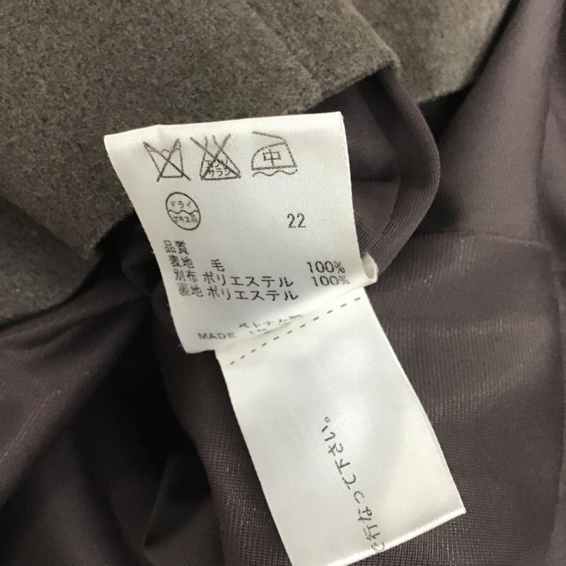ニジュウサンク 23区 ワンピース ロングスカート 長袖ロングワンピース フレアワンピース 切り替えワンピース 44 無地 茶 / ブラウン / レディース USED 古着 中古 10105344