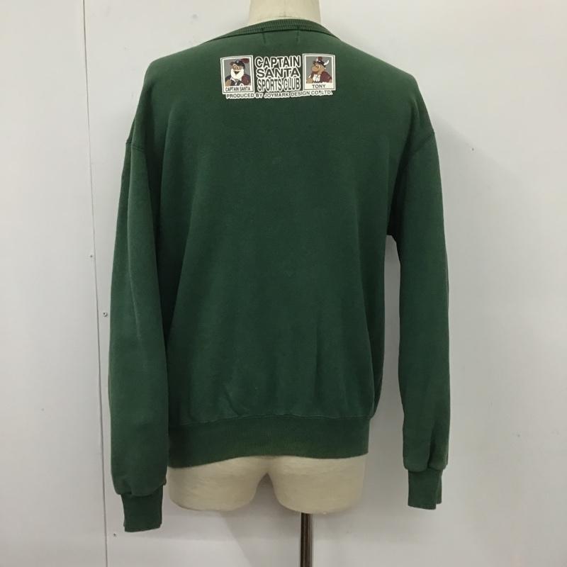キャプテンサンタ CAPTAINSANTA トレーナー 長袖 スウェット M プリント 緑 / グリーン / メンズ USED 古着 中古 10105345