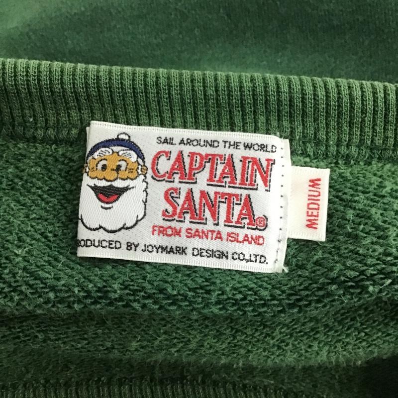 キャプテンサンタ CAPTAINSANTA トレーナー 長袖 スウェット M プリント 緑 / グリーン / メンズ USED 古着 中古 10105345