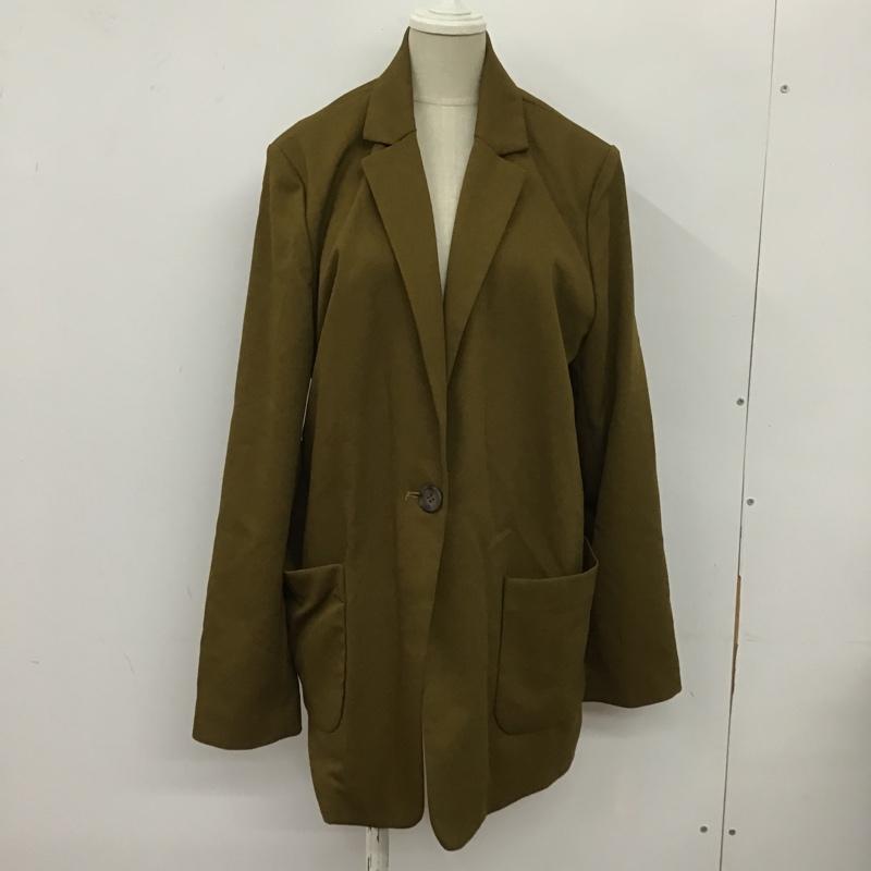 ジーナシス JEANASIS ジャケット、上着 ジャケット、ブレザー カジュアル FREE 無地 カーキ / カーキ / レディース USED 古着 中古 10105355