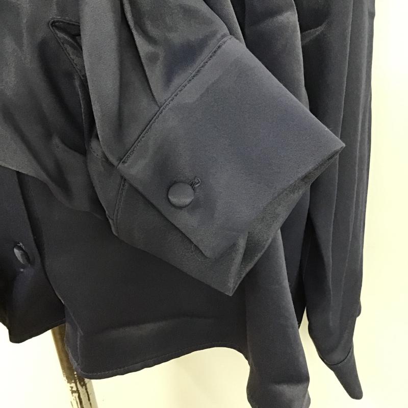 ザラ ZARA シャツ、ブラウス 長袖 長袖シャツ カラーシャツ カジュアルシャツ 長袖カットソー XS 無地 紺 / ネイビー / レディース USED 古着 中古 10105357