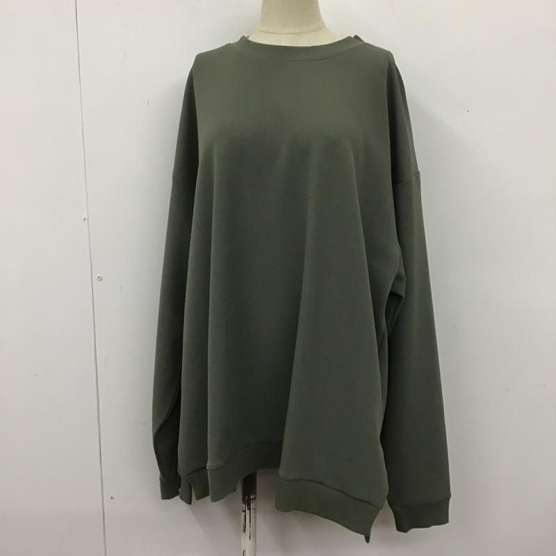 ニコアンド niko and... Tシャツ 長袖 M 無地 カーキ / カーキ / レディース USED 古着 中古 10105360