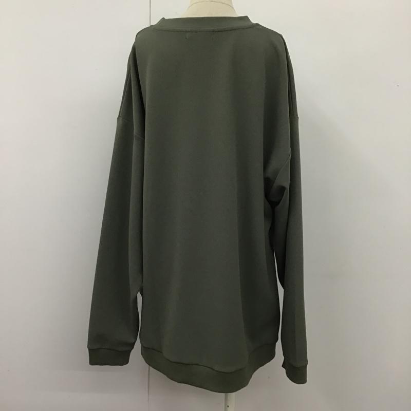 ニコアンド niko and... Tシャツ 長袖 M 無地 カーキ / カーキ / レディース USED 古着 中古 10105360