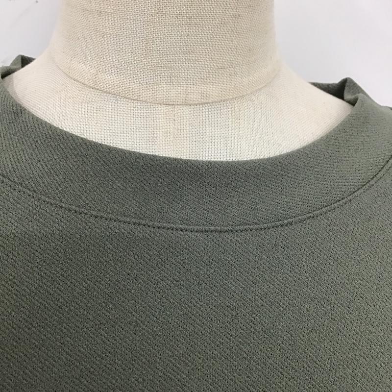 ニコアンド niko and... Tシャツ 長袖 M 無地 カーキ / カーキ / レディース USED 古着 中古 10105360