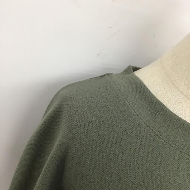 ニコアンド niko and... Tシャツ 長袖 M 無地 カーキ / カーキ / レディース USED 古着 中古 10105360