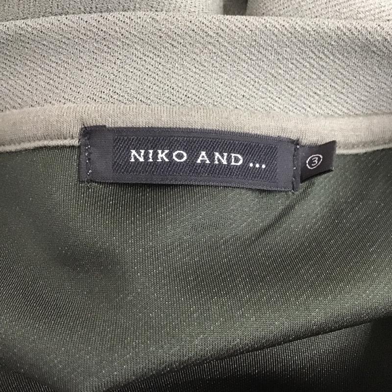 ニコアンド niko and... Tシャツ 長袖 M 無地 カーキ / カーキ / レディース USED 古着 中古 10105360