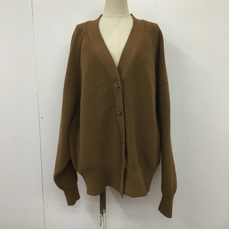 リエディ Re:EDIT カーディガン 長袖 ニット M 無地 茶 / ブラウン / レディース USED 古着 中古 10105364