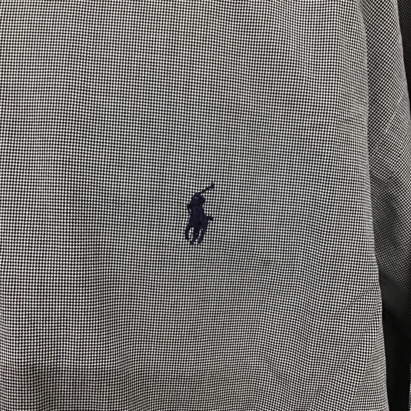 ラルフローレン RALPHLAUREN シャツ、ブラウス 長袖 長袖シャツ カラーシャツ チェックシャツ長袖カットソー XL ロゴ、文字 紺 / ネイビー / メンズ USED 古着 中古 10105375