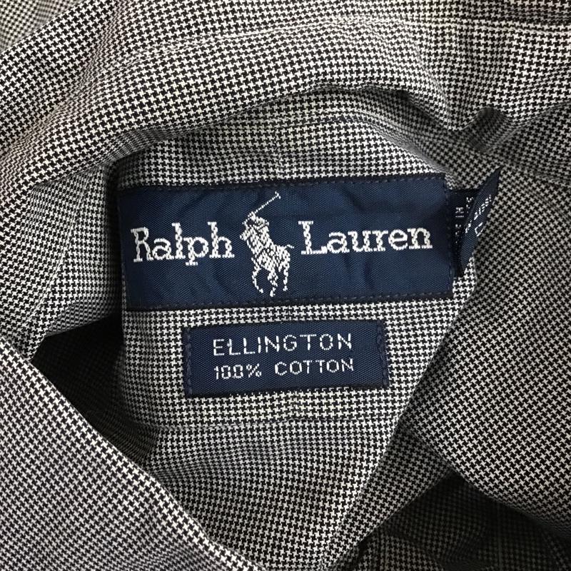 ラルフローレン RALPHLAUREN シャツ、ブラウス 長袖 長袖シャツ カラーシャツ チェックシャツ長袖カットソー XL ロゴ、文字 紺 / ネイビー / メンズ USED 古着 中古 10105375