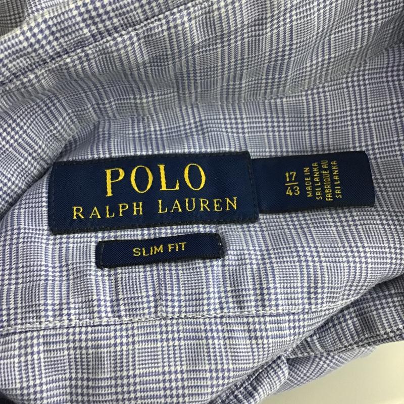 ポロラルフローレン POLO RALPH LAUREN シャツ、ブラウス 長袖 長袖シャツ チェックシャツ カラーシャツ 長袖カットソー チェック 水色 / ライトブルー / メンズ USED 古着 中古 10105376