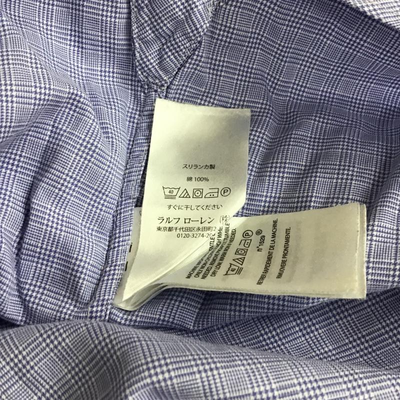 ポロラルフローレン POLO RALPH LAUREN シャツ、ブラウス 長袖 長袖シャツ チェックシャツ カラーシャツ 長袖カットソー チェック 水色 / ライトブルー / メンズ USED 古着 中古 10105376