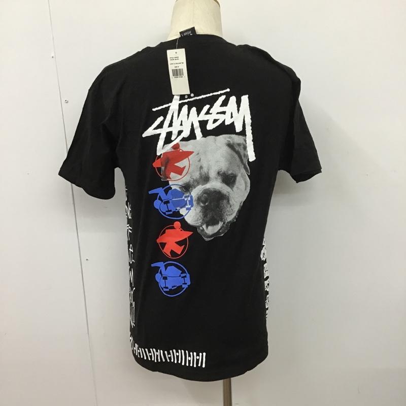 ステューシー STUSSY Tシャツ 半袖 半袖カットソー プリントTシャツ クルーネックカットソー M プリント 黒 / ブラック / メンズ USED 古着 中古 10105390