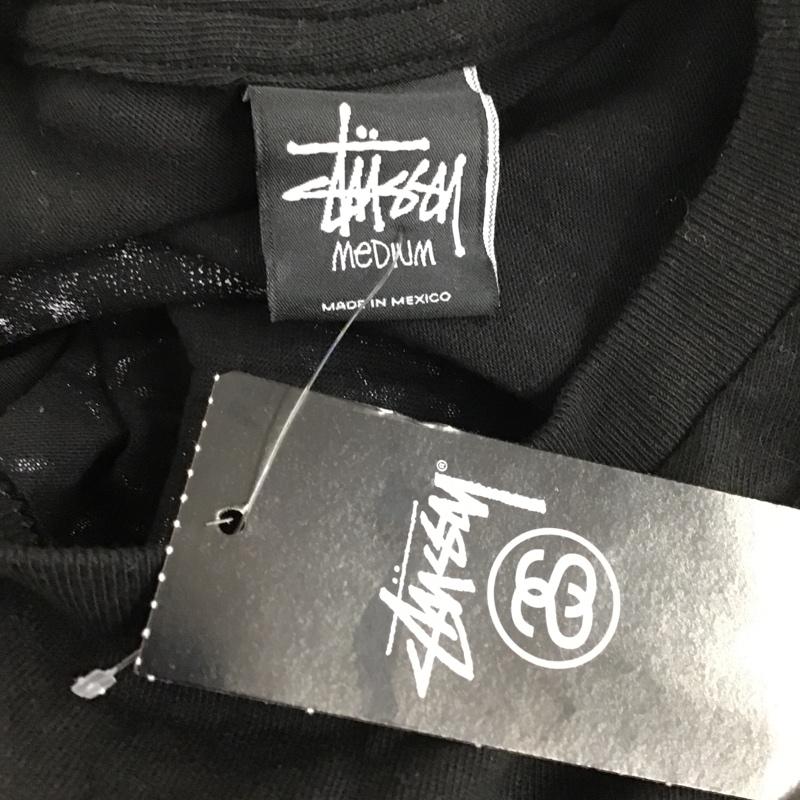 ステューシー STUSSY Tシャツ 半袖 半袖カットソー プリントTシャツ クルーネックカットソー M プリント 黒 / ブラック / メンズ USED 古着 中古 10105390