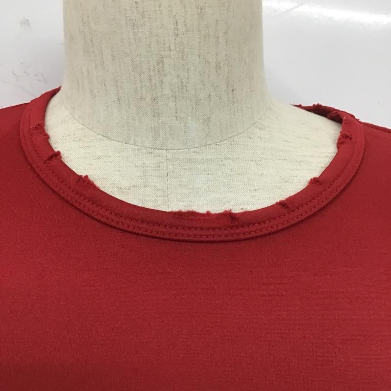 エピトミ EPTM. Tシャツ 半袖 半袖カットソー 無地Tシャツ クルーネックカットソー ダメージ加工 L 無地 赤 / レッド / メンズ USED 古着 中古 10105391