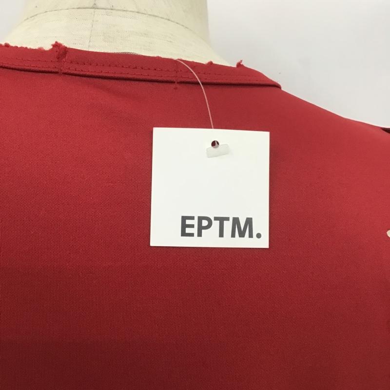 エピトミ EPTM. Tシャツ 半袖 半袖カットソー 無地Tシャツ クルーネックカットソー ダメージ加工 M 無地 赤 / レッド / メンズ USED 古着 中古 10105395