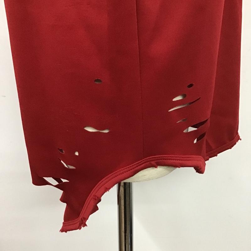 エピトミ EPTM. Tシャツ 半袖 半袖カットソー 無地Tシャツ クルーネックカットソー ダメージ加工 M 無地 赤 / レッド / メンズ USED 古着 中古 10105395