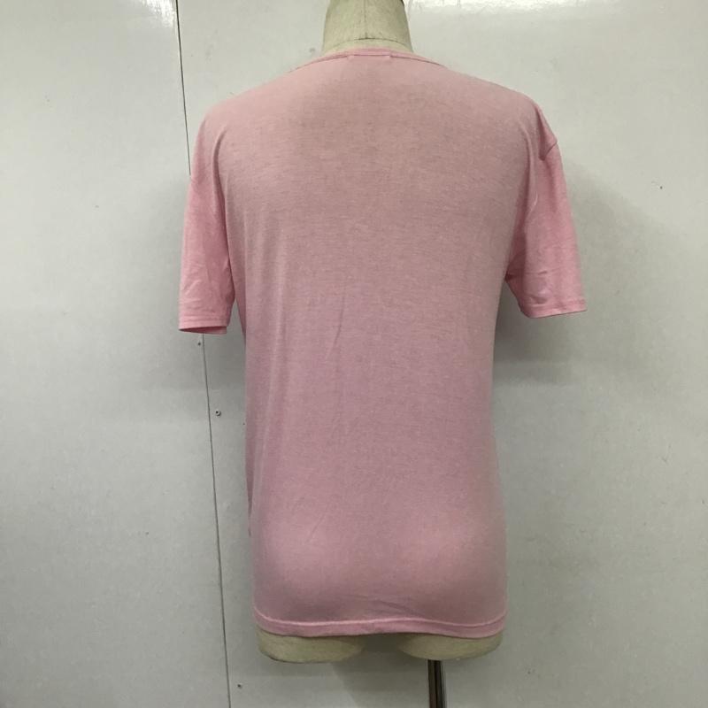 アンドエー And A Tシャツ 半袖 半袖カットソー プリントTシャツ クルーネックカットソー 42 プリント 桃 / ピンク / メンズ USED 古着 中古 10105397