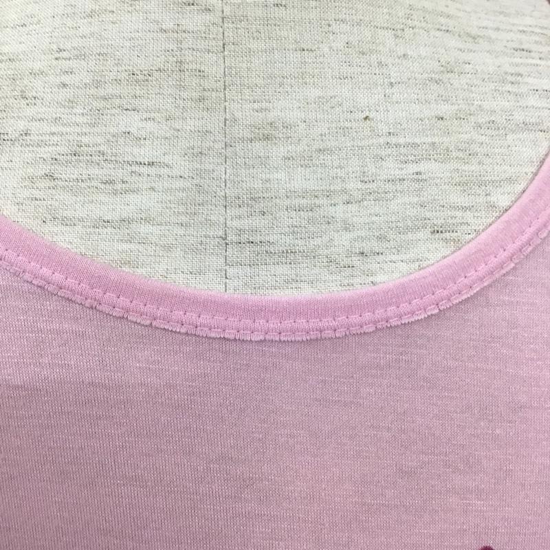 アンドエー And A Tシャツ 半袖 半袖カットソー プリントTシャツ クルーネックカットソー 42 プリント 桃 / ピンク / メンズ USED 古着 中古 10105397