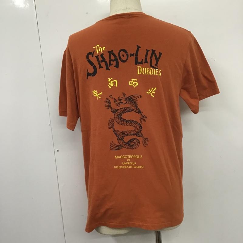 ラディアル RADIALL Tシャツ 半袖 RAD-18SS-TEE020 半袖カットソー クルーネックカットソー プリントTシャツ M プリント 橙 / オレンジ / メンズ USED 古着 中古 10105398