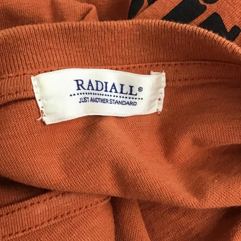 ラディアル RADIALL Tシャツ 半袖 RAD-18SS-TEE020 半袖カットソー クルーネックカットソー プリントTシャツ M プリント 橙 / オレンジ / メンズ USED 古着 中古 10105398