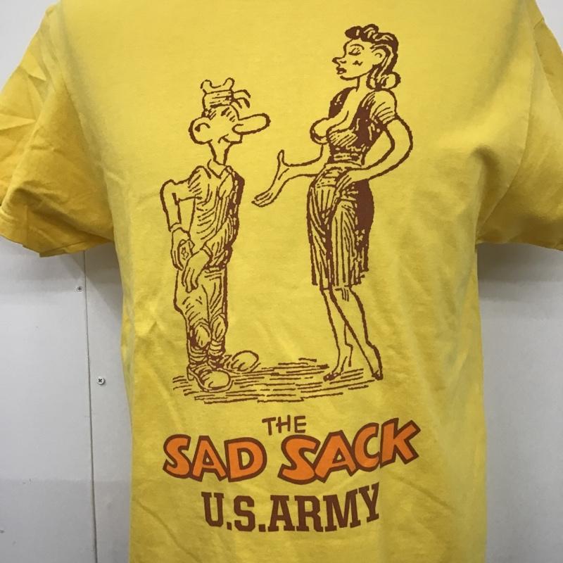 バズリクソンズ Buzz Rickson's Tシャツ 半袖 半袖カットソー プリントTシャツ クルーネックカットソー S プリント 黄 / イエロー / メンズ USED 古着 中古 10105403