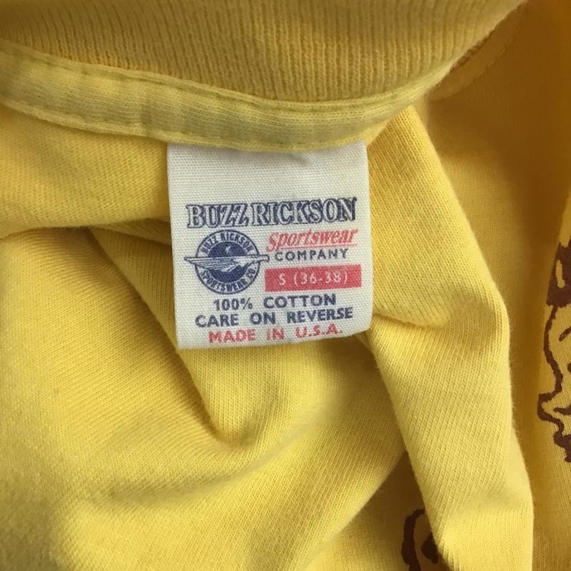 バズリクソンズ Buzz Rickson's Tシャツ 半袖 半袖カットソー プリントTシャツ クルーネックカットソー S プリント 黄 / イエロー / メンズ USED 古着 中古 10105403