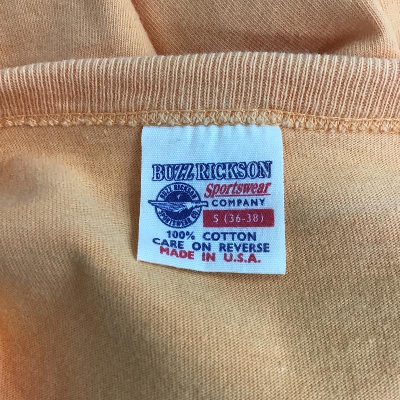 バズリクソンズ Buzz Rickson's Tシャツ 半袖 半袖カットソー プリントTシャツ クルーネックカットソー S プリント 橙 / オレンジ / メンズ USED 古着 中古 10105404