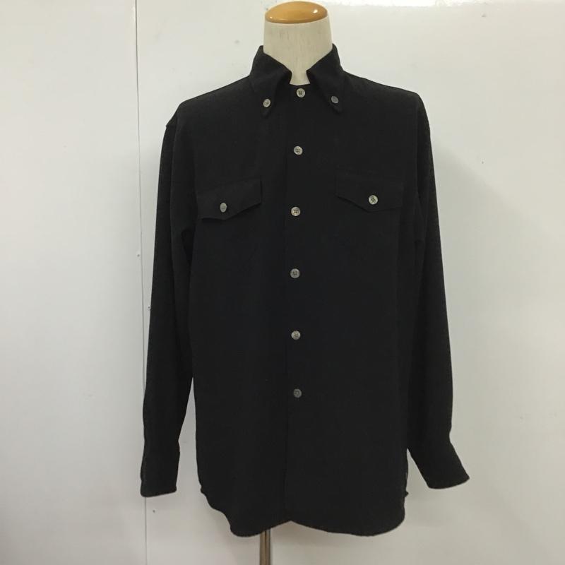 アルマーニエクスチェンジ A/X ARMANIEXCHANGE シャツ、ブラウス 長袖 長袖シャツ カラーシャツ ポケットシャツ 長袖カットソー ボタンダウンシャツ S 無地 黒 / ブラック / メンズ USED 古着 中古 10105412