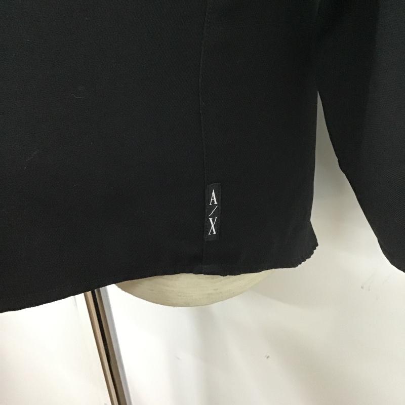 アルマーニエクスチェンジ A/X ARMANIEXCHANGE シャツ、ブラウス 長袖 長袖シャツ カラーシャツ ポケットシャツ 長袖カットソー ボタンダウンシャツ S 無地 黒 / ブラック / メンズ USED 古着 中古 10105412