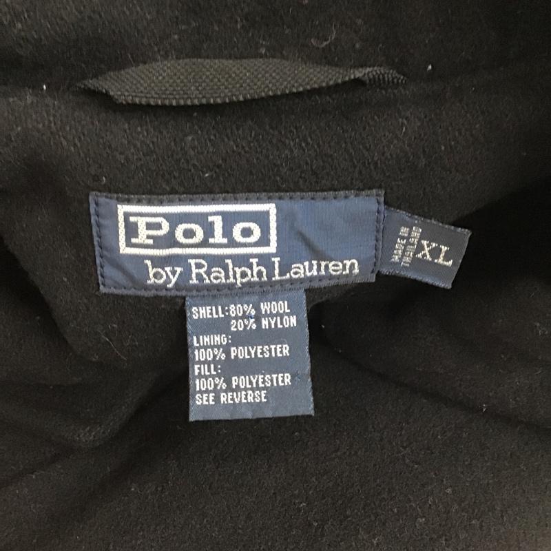 ポロバイラルフローレン Polo by RALPH LAUREN コート コート一般 ロングコート ロングジャケット カラージャケット アウター XL 無地 黒 / ブラック / メンズ USED 古着 中古 10105424