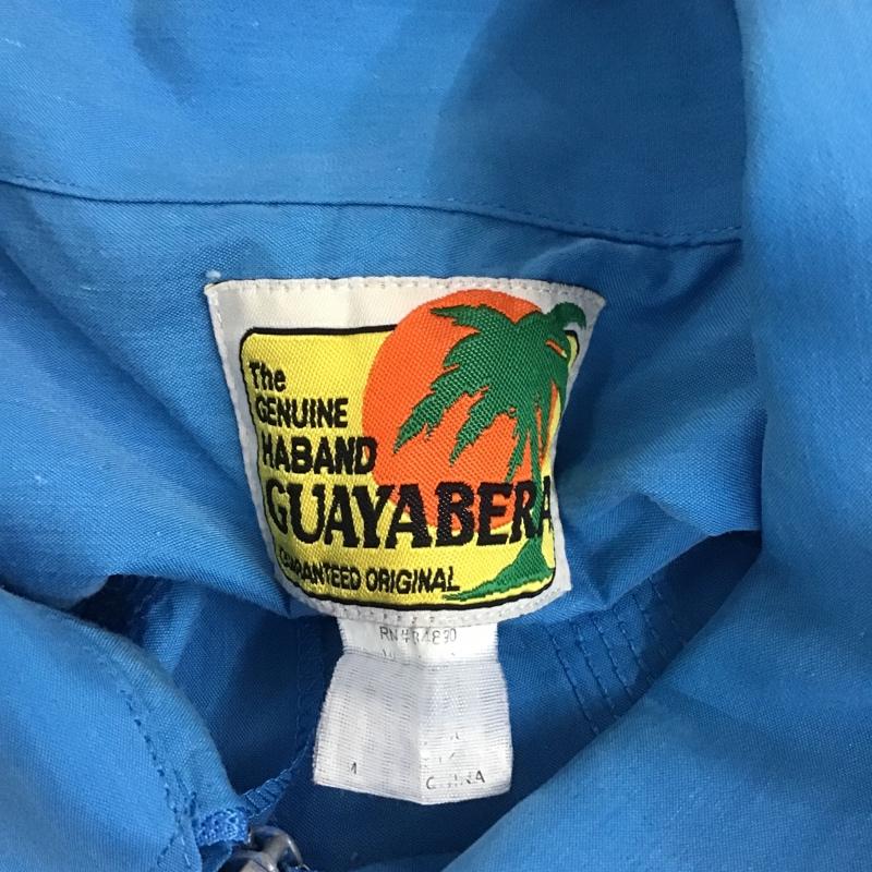 エストレヤスタンダードグァジャベーラ ESTRELLA STANDARD GUAYABERA シャツ、ブラウス 半袖 半袖シャツ カラーシャツ 半袖カットソー アロハシャツ 刺繍 青 / ブルー / メンズ USED 古着 中古 10105435