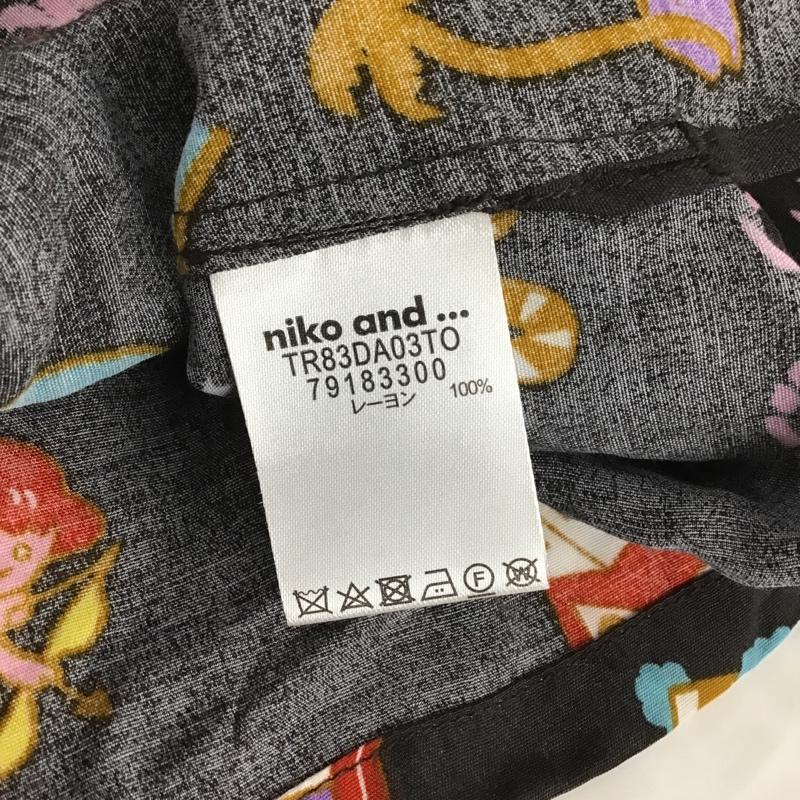 ニコアンド niko and... シャツ、ブラウス 半袖 半袖 3 総柄 黒 / ブラック / メンズ USED 古着 中古 10105443
