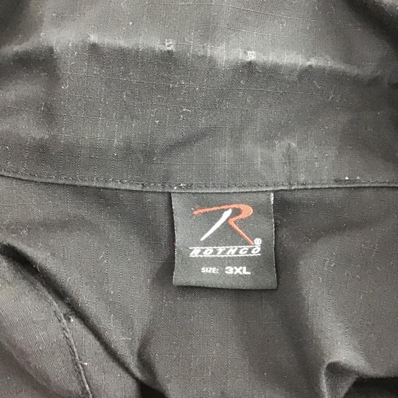 ロスコ ROTHCO シャツ、ブラウス 長袖 長袖シャツ カラーシャツ ポケットシャツ 長袖カットソー ミリタリーシャツ 無地 黒 / ブラック / メンズ USED 古着 中古 10105451