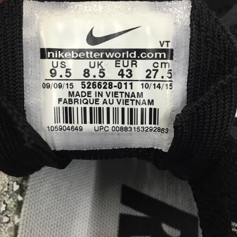 ナイキ NIKE スニーカー スニーカー 526628-011 FLYKNIT RACER 27.5cm 27.5cm ロゴ、文字 白 / ホワイト / X 黒 / ブラック / X 黄緑 / イエローグリーン / メンズ USED 古着 中古 10105456